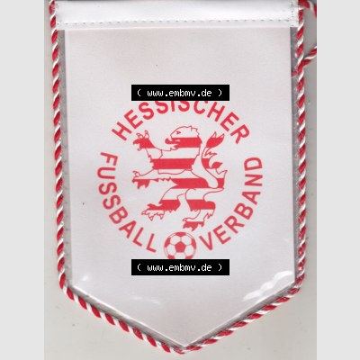 BRD Deutschland Sportclub Wimpel Hessische Fußball-Verband (HFV) wurde 1946 gegründet und ist die Dachorganisation aller Fußballvereine in Hessen. Vorderseite vom Fußball-Wimpel... Sammlung