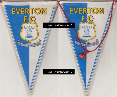 Wimpel des GBR England FC Everton Fußballvereins – auch bekannt als The Toffees oder The Blues Sammlung