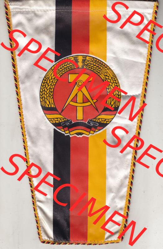 DDR Sportclub Wimpel 1973, IV. Internationales Boxturnier, TSC Berlin Hauptstadt der DDR 3.-7.10.1973. Rückseite von einen Wimpel aus der DDR,... Sammlung