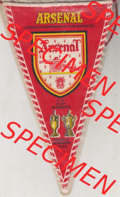 Internationaler Fußball Wimpel aus GBR England, der Verein Der Arsenal Football Club, auch bekannt als FC Arsenal, Arsenal FC im deutschsprachigen Raum auch Arsenal London genannt,... Sammlung