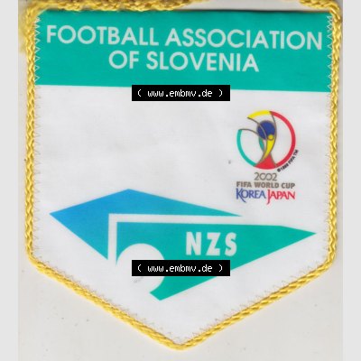 Internationaler Fußball Wimpel aus SVN - Slowenien Nogometna zveza Slovenije ist der nationale Fußballverband von Slowenien. Rückseite als Bildmaterial vom Fußball-Wimpel... Sammlung
