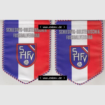 BRD Deutschland Sportclub Wimpel Schleswig-Holsteinischer Fußballverband (SHFV) wurde laut Satzung am 17. Juli 1948 gegründet. Vorderseite und Rückseite zusammen... Sammlung