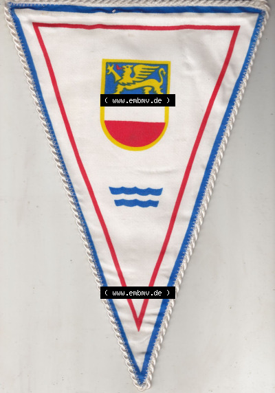 DDR VEB Wimpel VEB Seehafen SHR Rostock, Das Kürzel SHR steht für "See-Hafen-Rostock". Rückseite von einen Wimpel aus der DDR,... Sammlung