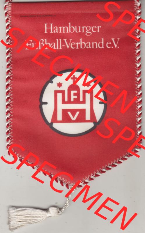 BRD Sportclub Wimpel Hamburger Fußball-Verband e.V.. Vorderseite vom Fußball-Wimpel vom Fußballclub bzw. Fußballverein in Deutschland der BRD,... Sammlung