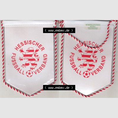 BRD Deutschland Sportclub Wimpel Hessische Fußball-Verband (HFV) wurde 1946 gegründet und ist die Dachorganisation aller Fußballvereine in Hessen. Vorderseite und Rückseite... Sammlung