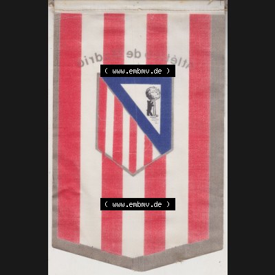 Internationaler Fußball Wimpel der Fußballmannschaft Spanien Atlético Madrid. Rückseite von einen Internationalen Wimpel, Sportwimpel eines Internationalen Sportclubs.... Sammlung