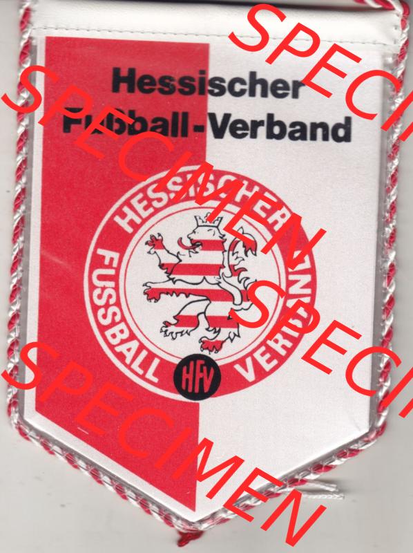 BRD Sportclub Wimpel Hessische Fußball-Verband (HFV) wurde 1946 gegründet und ist die Dachorganisation. Vorderseite vom Fußball-Wimpel vom Fußballclub bzw.... Sammlung